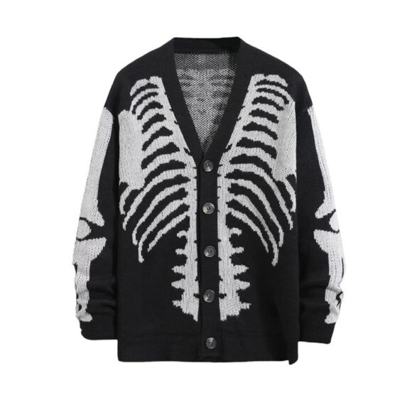NEW Large TWENTY ONE PILOTS Cardigan -- Inspired Men's Cardigan Skeleton Sweater - Picture 8 of 8
